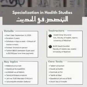 Ḥadīth Specialization