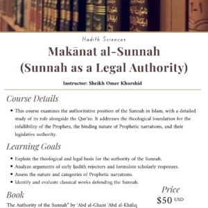 Makānat al-Sunnah (Sunnah as a Legal Authority)