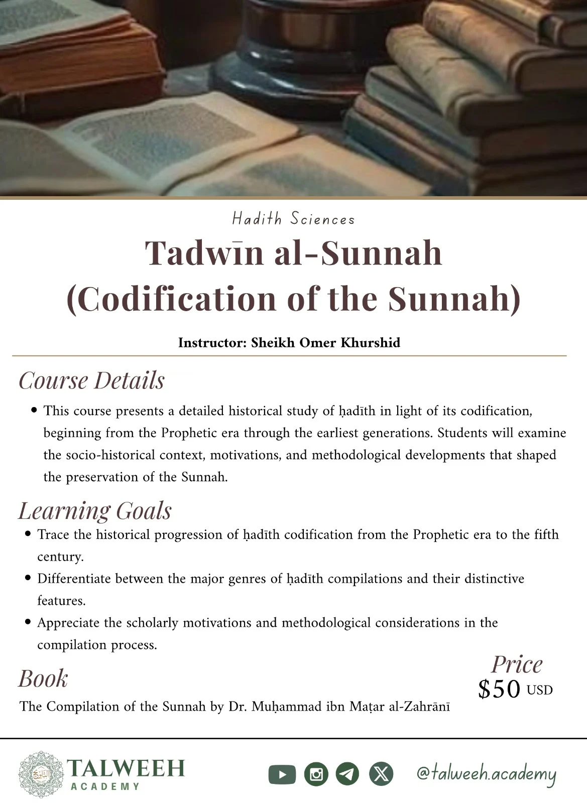Tadwin al Sunnah Talweeh Academy