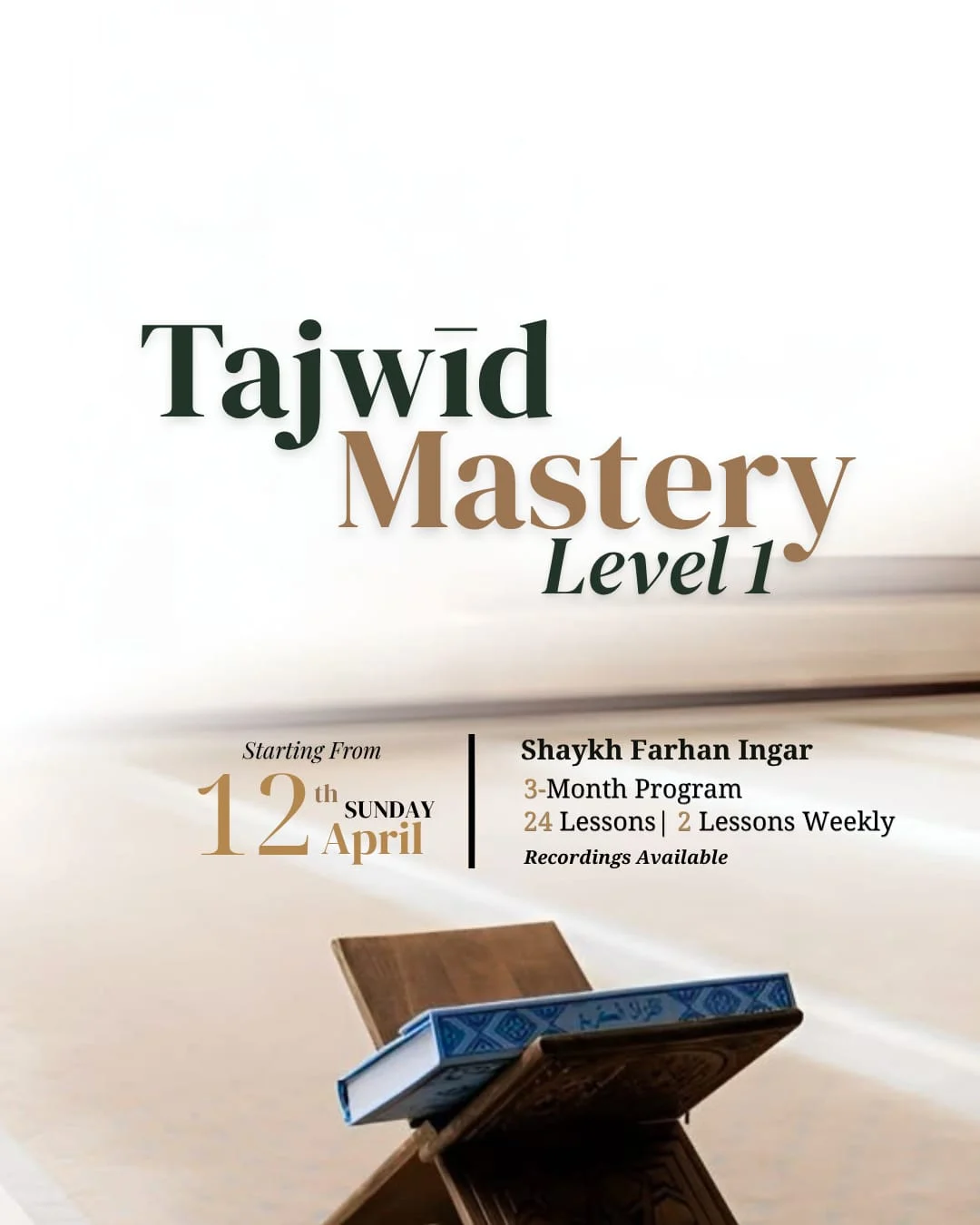 Tajwīd Mastery Level 1